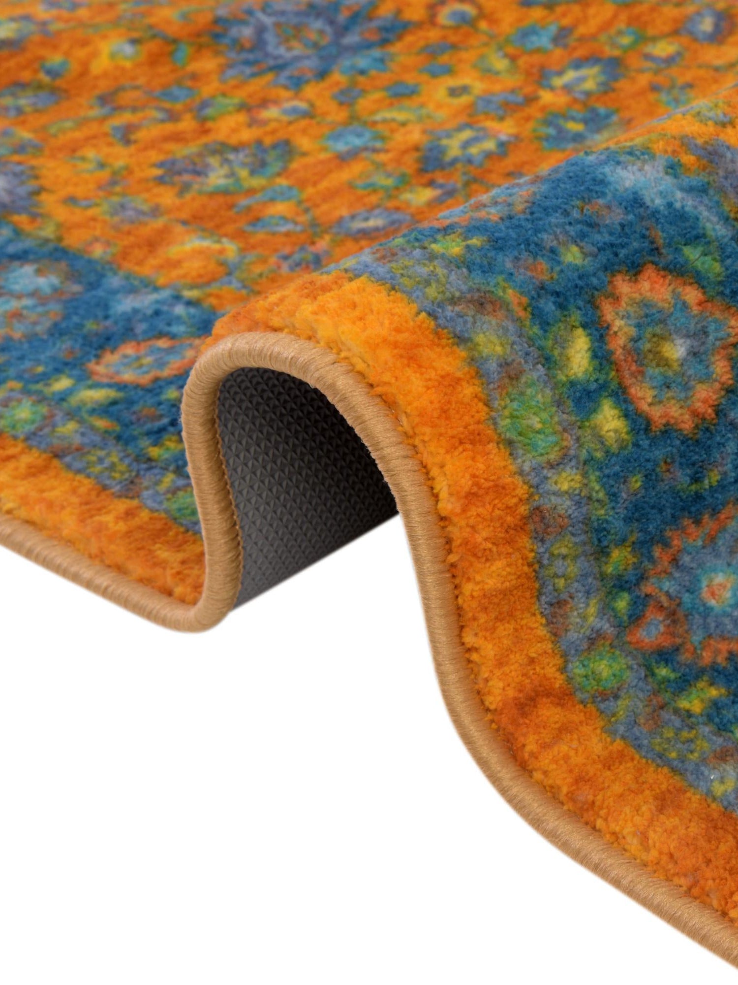 Washable Sunshine Yellow 7' 10 x 7' 10 Medina Square Area Rug Easy to Clean Stain Resistant & Durable Polyester Classic Carpet for Home Decor & Design for Sale at Rug Engine