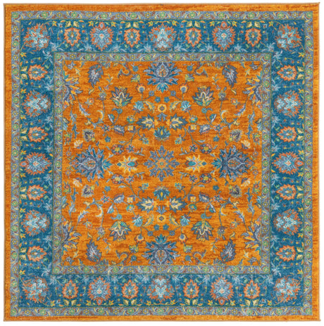 Sunshine Yellow 5' 3 x 5' 3 Medina Washable Square Rug