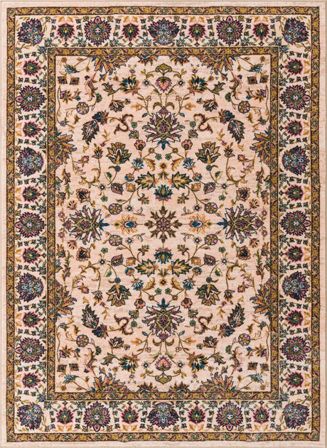 Ivory 7' x 9' Medina Washable Rectangle Rug