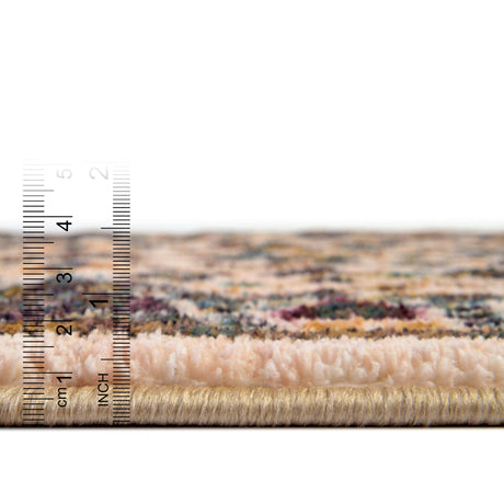 Washable Ivory 6' 7 x 9' Medina Rectangle Area Rug Easy to Clean Stain Resistant & Durable Polyester Classic Carpet for Home Decor & Design for Sale at Rug Engine