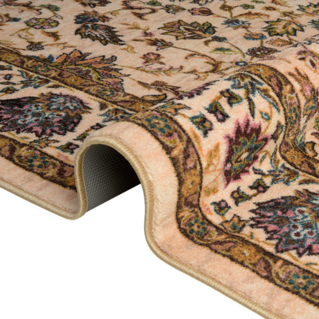 Washable Ivory 4' 4 x 6' Medina Rectangle Area Rug Easy to Clean Stain Resistant & Durable Polyester Classic Carpet for Home Decor & Design for Sale at Rug Engine
