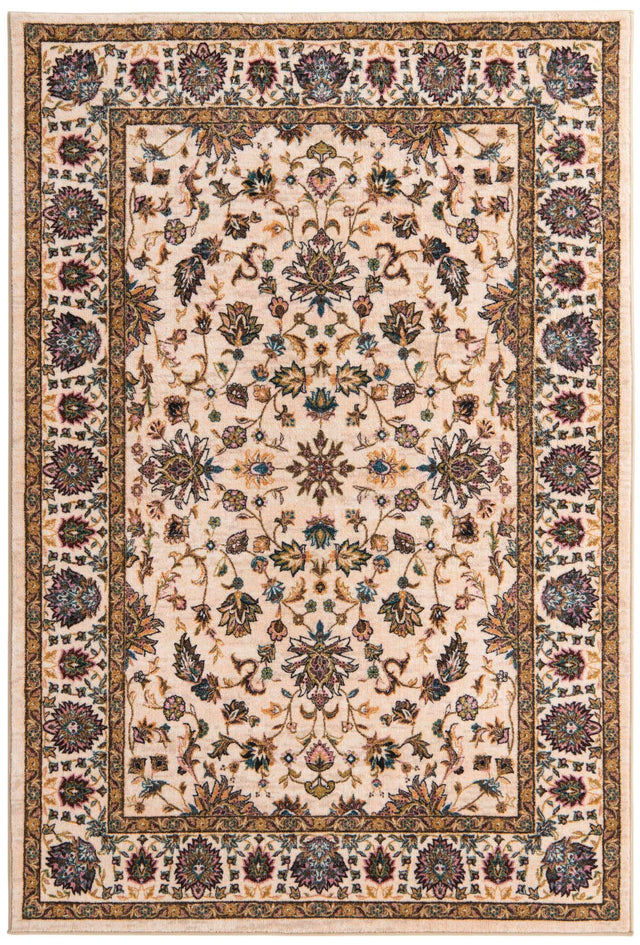 Ivory 5' 3 x 8' Medina Washable Rectangle Rug