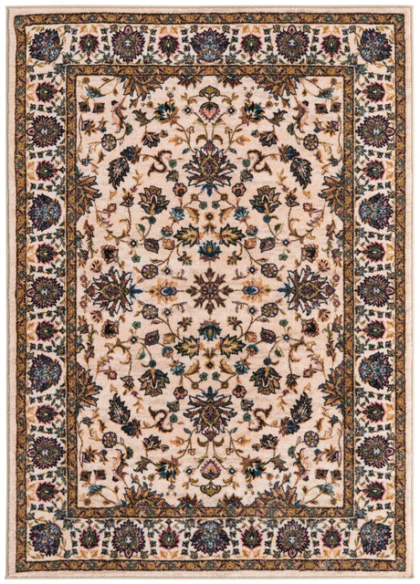 Ivory 4' 4 x 6' Medina Washable Rectangle Rug