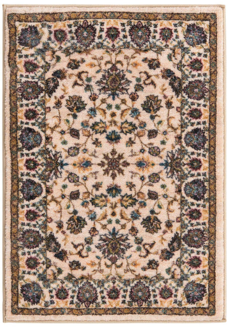 Ivory 2' 2 x 3' Medina Washable Rectangle Rug