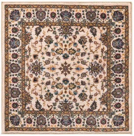 Ivory 3' 3 x 3' 3 Medina Washable Square Rug