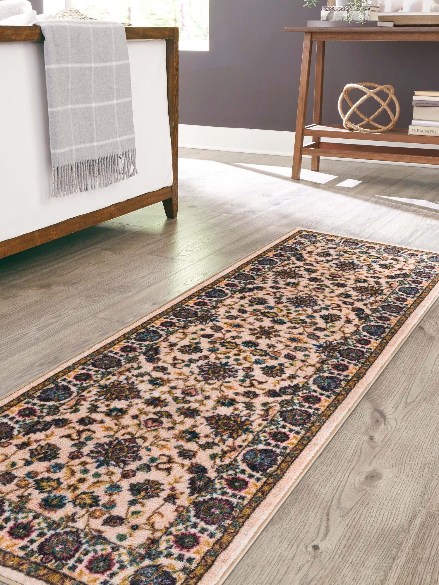 Washable Ivory 2' 2 x 7' 10 Medina Runner Area Rug Easy to Clean Stain Resistant & Durable Polyester Classic Carpet for Home Decor & Design for Sale at Rug Engine