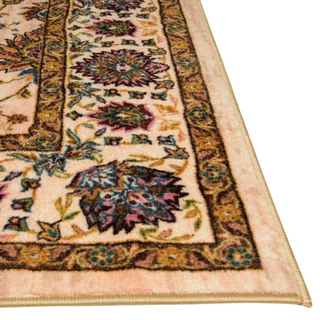 Washable Ivory 2' 7 x 13' Medina Runner Area Rug Easy to Clean Stain Resistant & Durable Polyester Classic Carpet for Home Decor & Design for Sale at Rug Engine