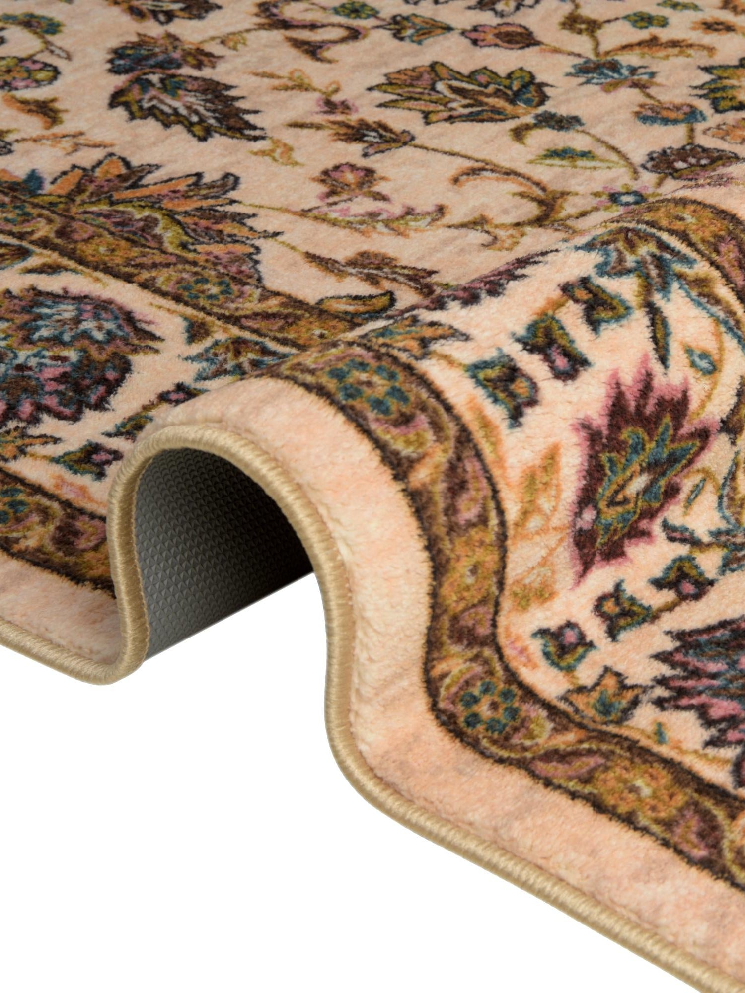 Washable Ivory 2' 2 x 6' Medina Runner Area Rug Easy to Clean Stain Resistant & Durable Polyester Classic Carpet for Home Decor & Design for Sale at Rug Engine