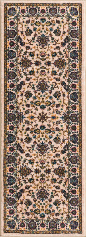 Ivory 2' 2 x 6' Medina Washable Runner Rug