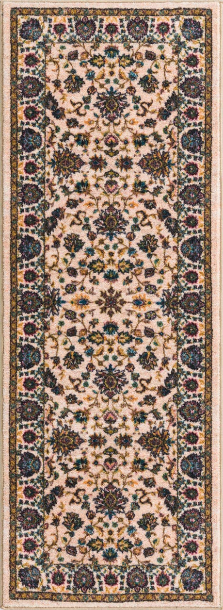 Ivory 2' 2 x 6' Medina Washable Runner Rug