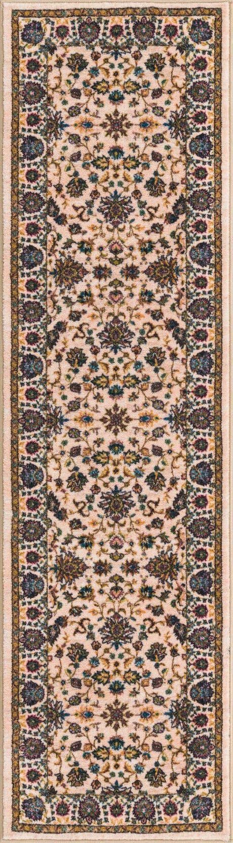 Ivory 2' 2 x 8' Medina Washable Runner Rug