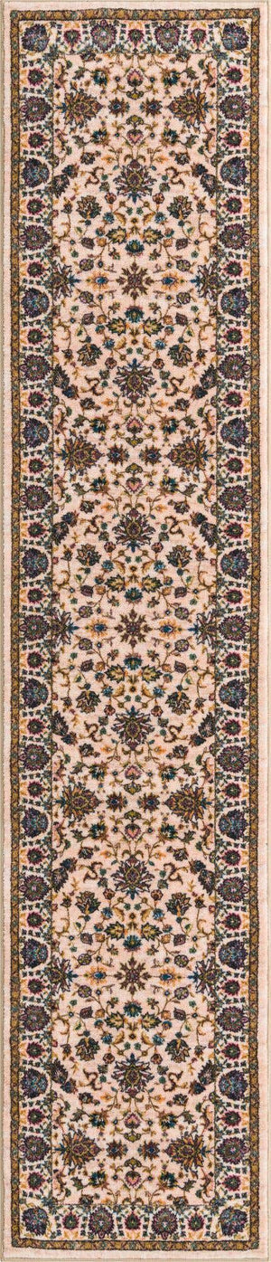 Ivory 2' 2 x 10' Medina Washable Runner Rug
