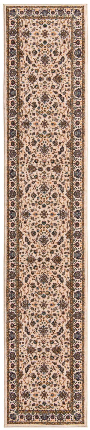 Ivory 3' x 13' Medina Washable Runner Rug