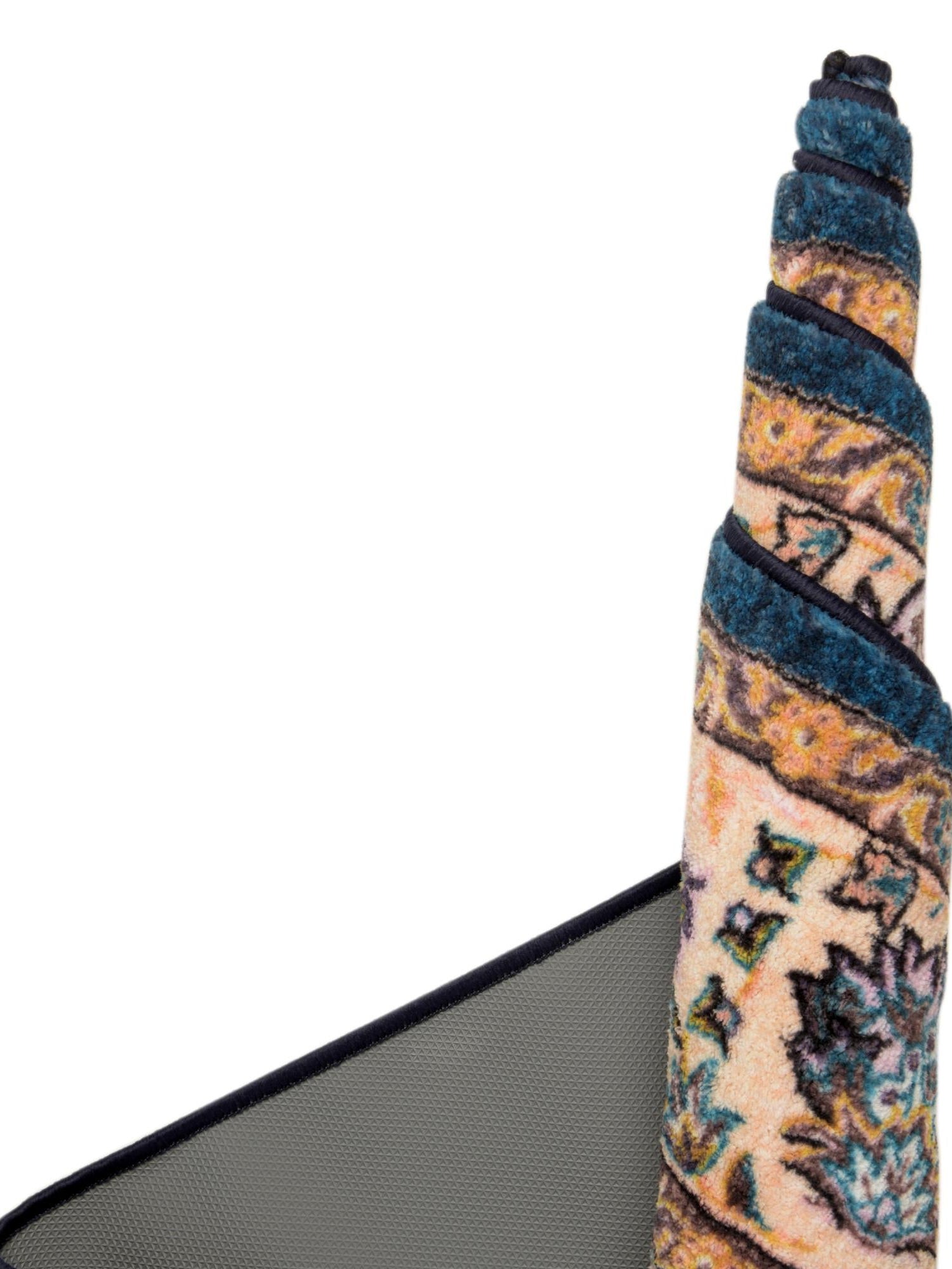 Washable Egyptian Blue 5' 3 x 7' 9 Medina Rectangle Area Rug Easy to Clean Stain Resistant & Durable Polyester Classic Carpet for Home Decor & Design for Sale at Rug Engine