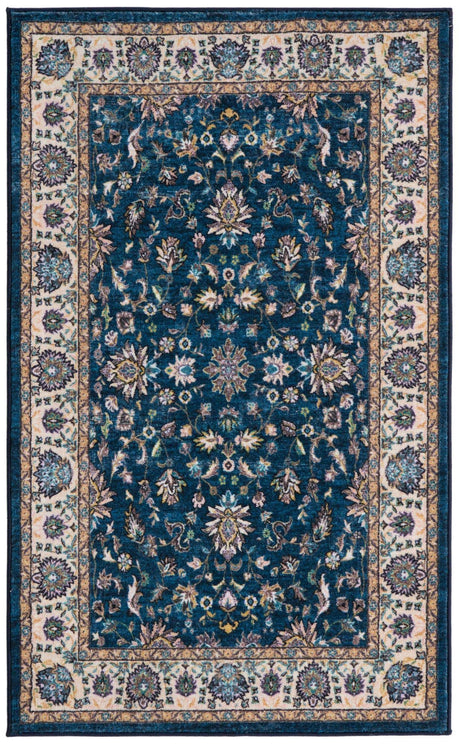 Egyptian Blue 3' 3 x 5' 3 Medina Washable Rectangle Rug
