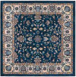 Egyptian Blue 3' 3 x 3' 3 Medina Washable Square Rug