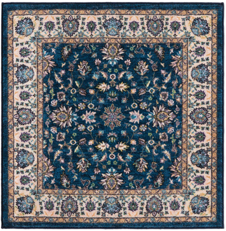 Egyptian Blue 3' 3 x 3' 3 Medina Washable Square Rug