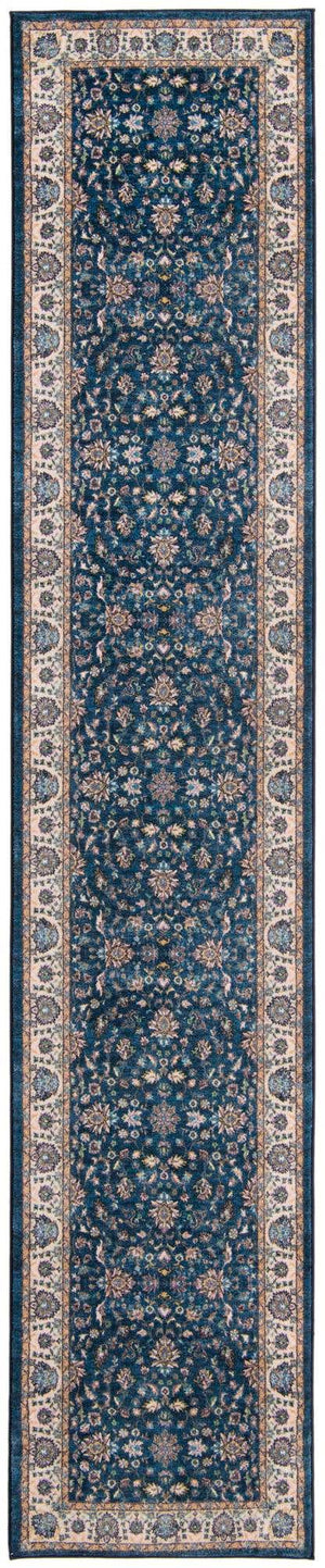 Egyptian Blue 3' x 13' Medina Washable Runner Rug