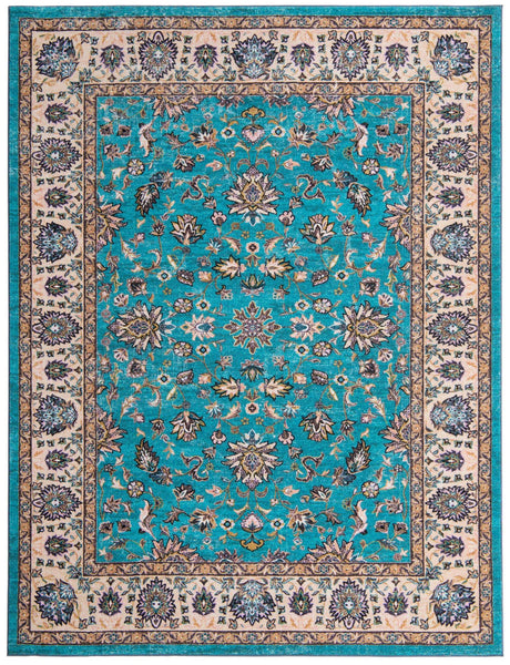 Arctic Aqua Blue 8' x 10' 4 Medina Washable Rectangle Rug