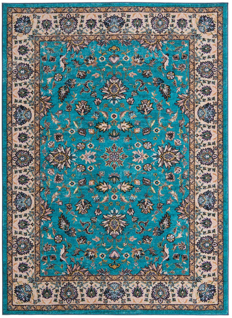 Arctic Aqua Blue 7' x 9' Medina Washable Rectangle Rug