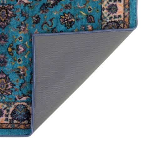 Washable Arctic Aqua Blue 4' 4 x 6' Medina Rectangle Area Rug Easy to Clean Stain Resistant & Durable Polyester Classic Carpet for Home Decor & Design for Sale at Rug Engine