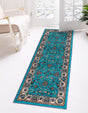 Arctic Aqua Blue 3' x 13' Medina Washable Runner Rug