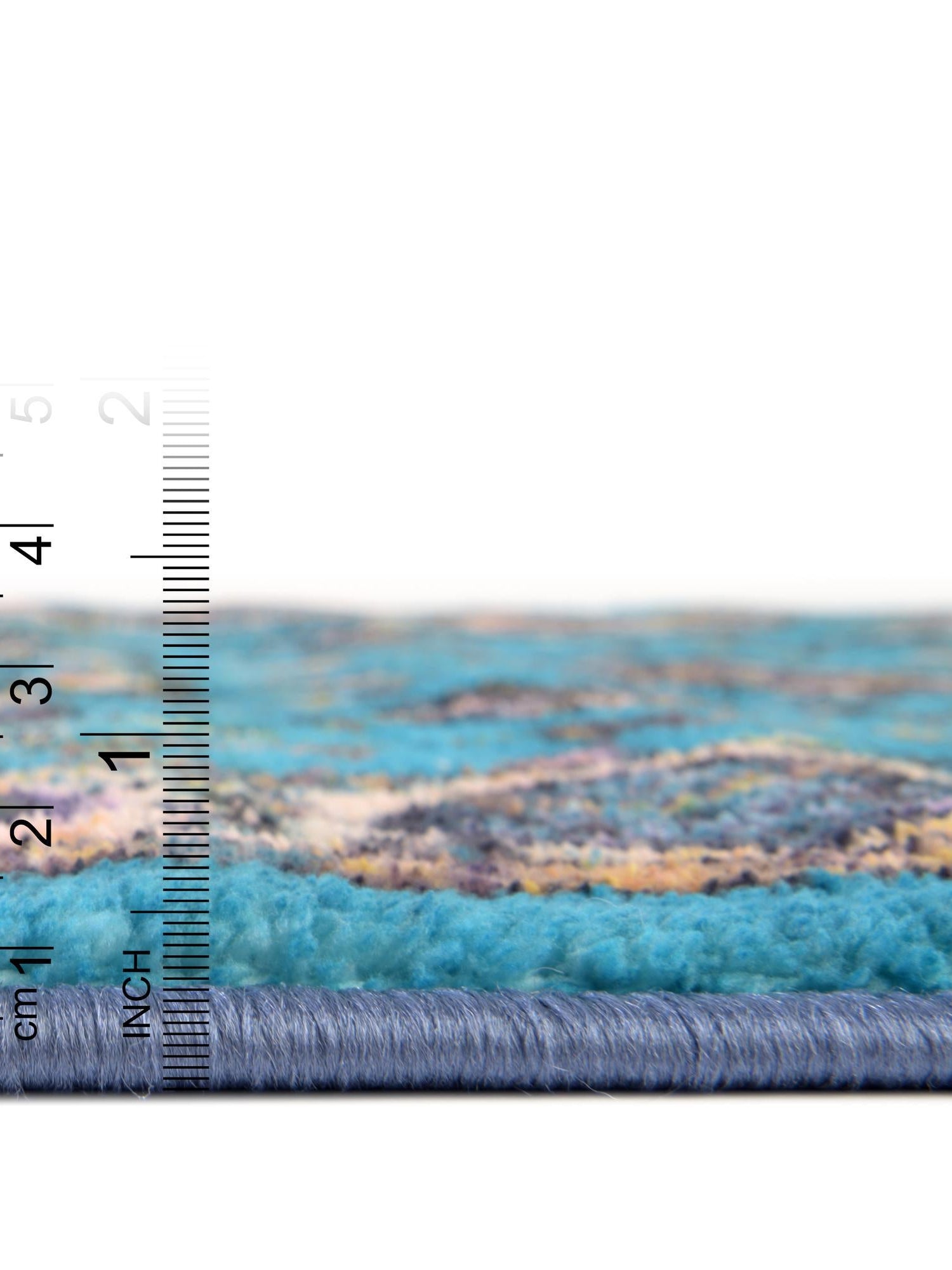 Washable Arctic Aqua Blue 2' 2 x 6' Medina Runner Area Rug Easy to Clean Stain Resistant & Durable Polyester Classic Carpet for Home Decor & Design for Sale at Rug Engine