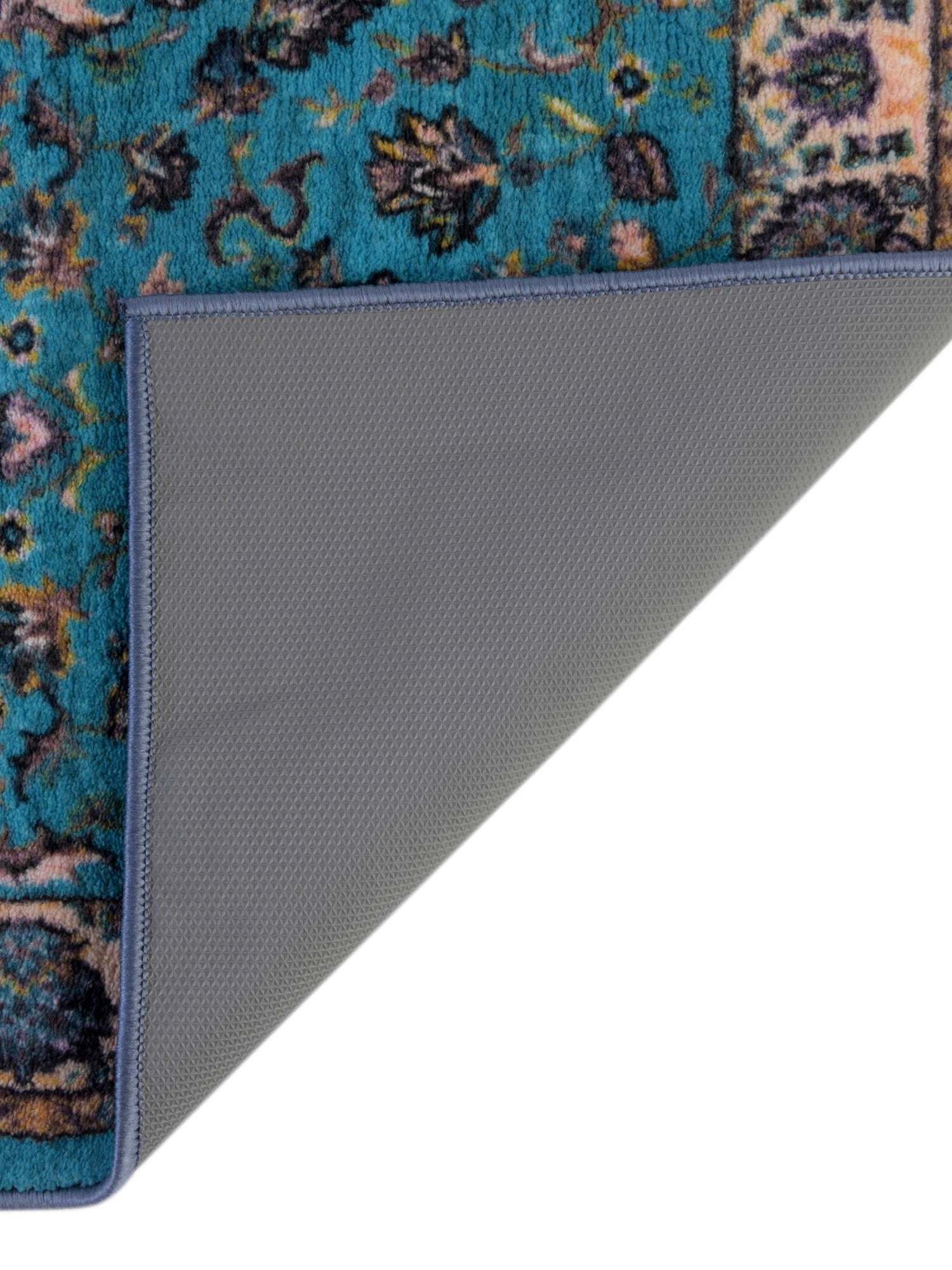 Washable Arctic Aqua Blue 2' 2 x 6' Medina Runner Area Rug Easy to Clean Stain Resistant & Durable Polyester Classic Carpet for Home Decor & Design for Sale at Rug Engine