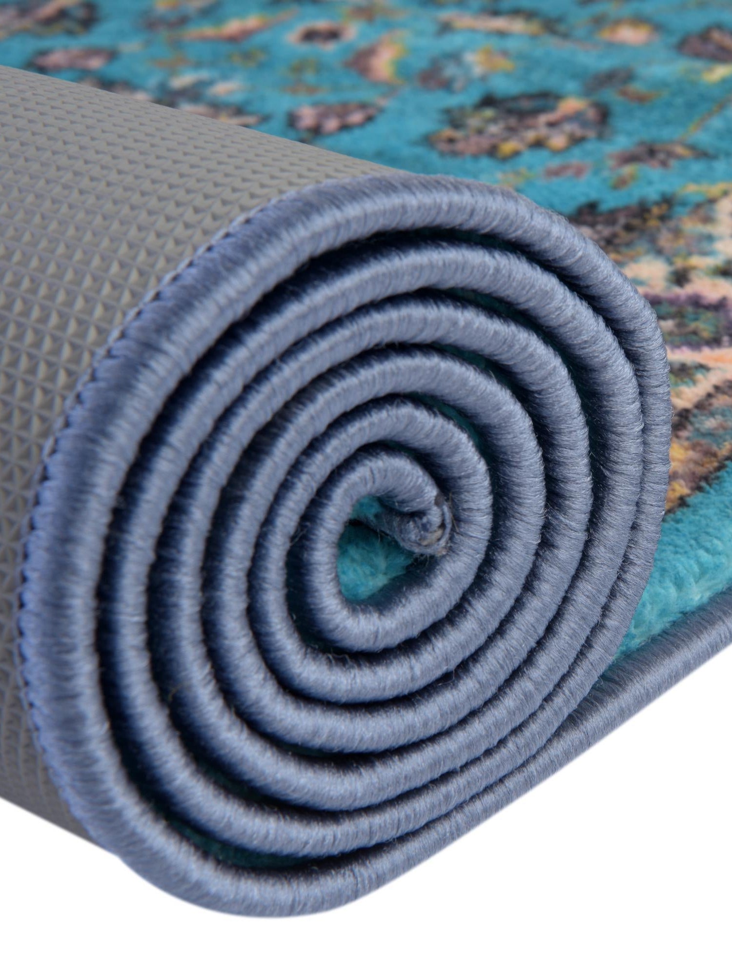 Washable Arctic Aqua Blue 2' 2 x 6' Medina Runner Area Rug Easy to Clean Stain Resistant & Durable Polyester Classic Carpet for Home Decor & Design for Sale at Rug Engine