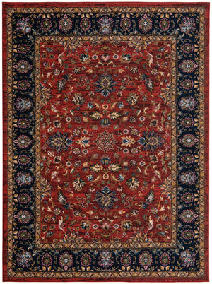 Classic Red 8' x 10' 4 Medina Washable Rectangle Rug