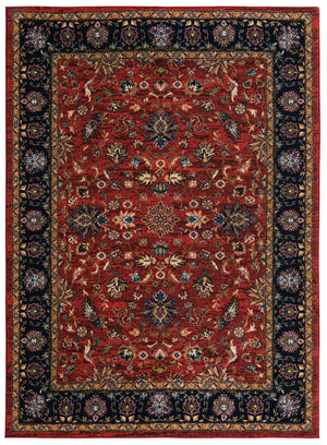 Classic Red 7' x 9' Medina Washable Rectangle Rug