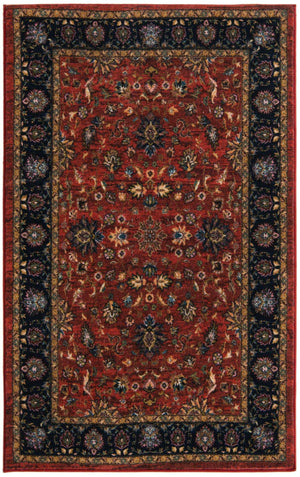 Classic Red 3' 3 x 5' 3 Medina Washable Rectangle Rug