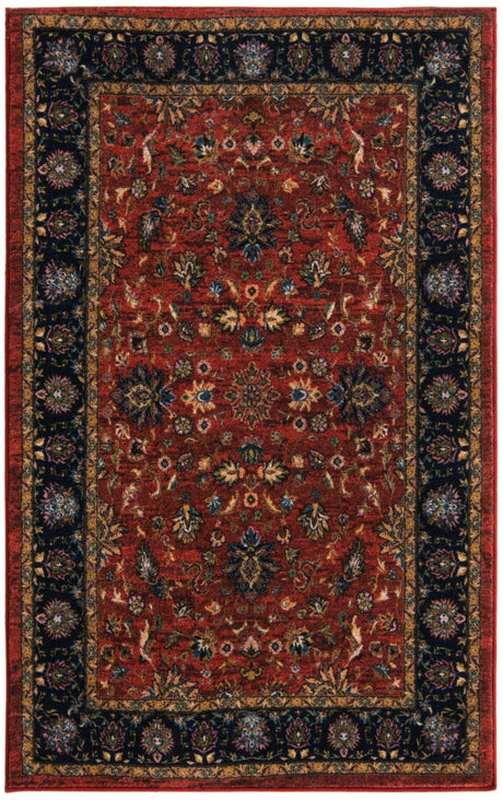 Classic Red 3' 3 x 5' 3 Medina Washable Rectangle Rug