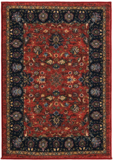 Classic Red 2' 2 x 3' Medina Washable Rectangle Rug