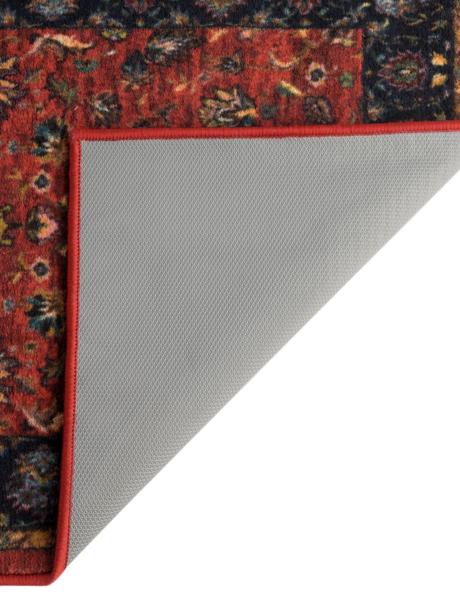 Washable Classic Red 5' 3 x 5' 3 Medina Square Area Rug Easy to Clean Stain Resistant & Durable Polyester Classic Carpet for Home Decor & Design for Sale at Rug Engine