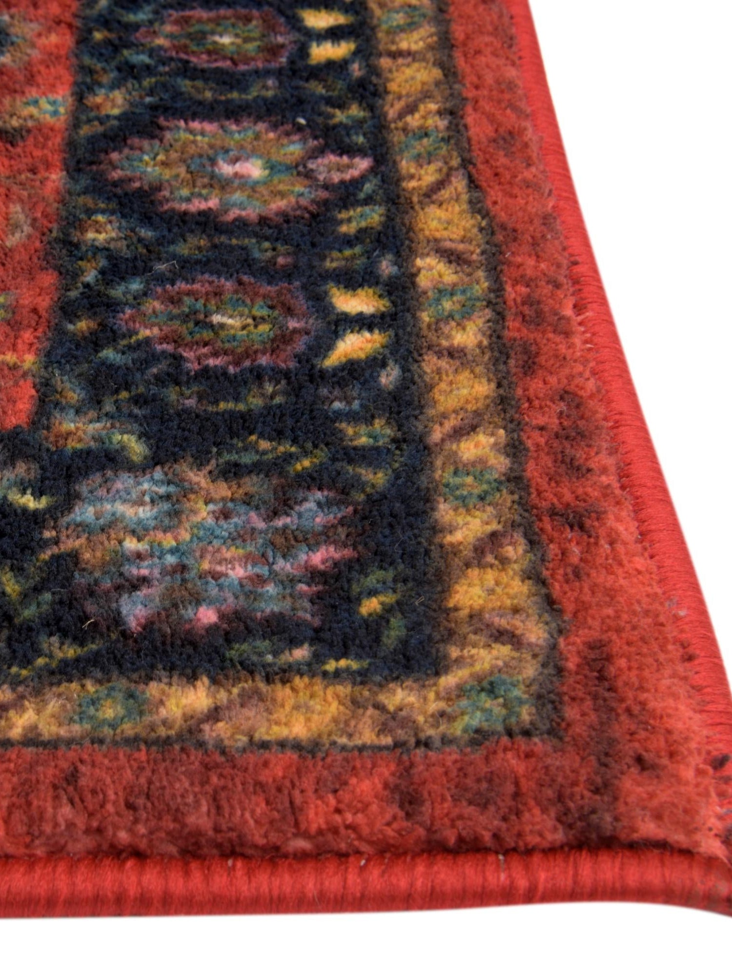 Washable Classic Red 2' 2 x 10' Medina Runner Area Rug Easy to Clean Stain Resistant & Durable Polyester Classic Carpet for Home Decor & Design for Sale at Rug Engine