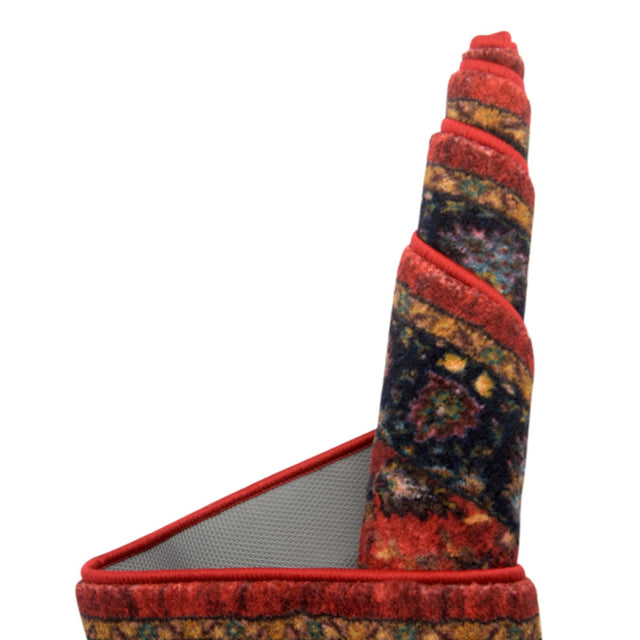 Classic Red 2' 2 x 8' Medina Washable Runner Rug