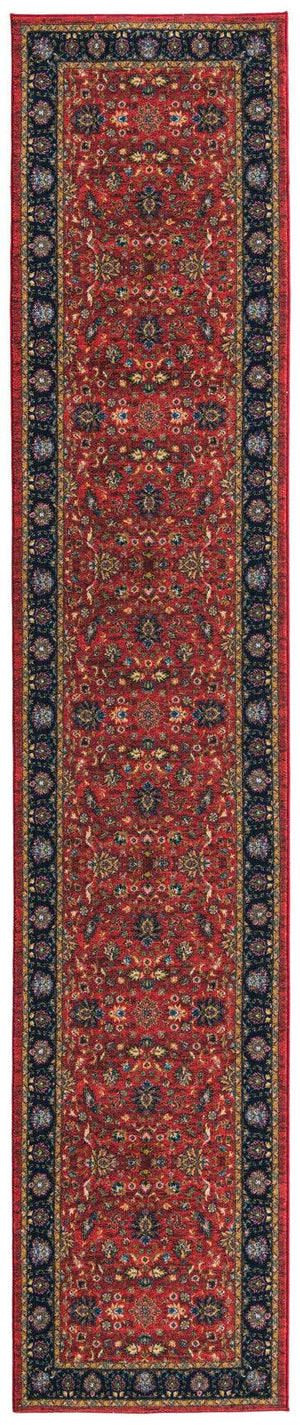 Classic Red 3' x 13' Medina Washable Runner Rug