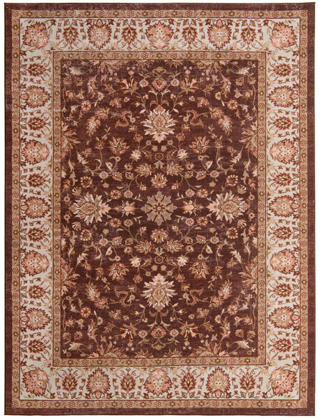 Coffee Brown 8' x 10' 4 Medina Washable Rectangle Rug