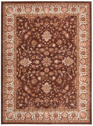 Coffee Brown 7' x 9' Medina Washable Rectangle Rug