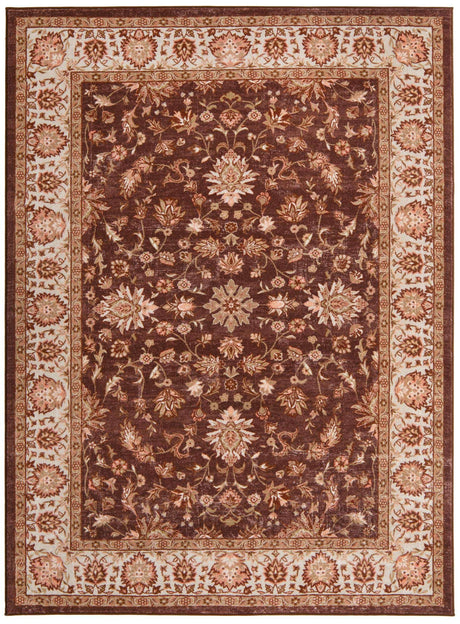 Coffee Brown 7' x 9' Medina Washable Rectangle Rug