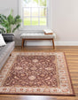 Coffee Brown 5' 3 x 8' Medina Washable Rectangle Rug