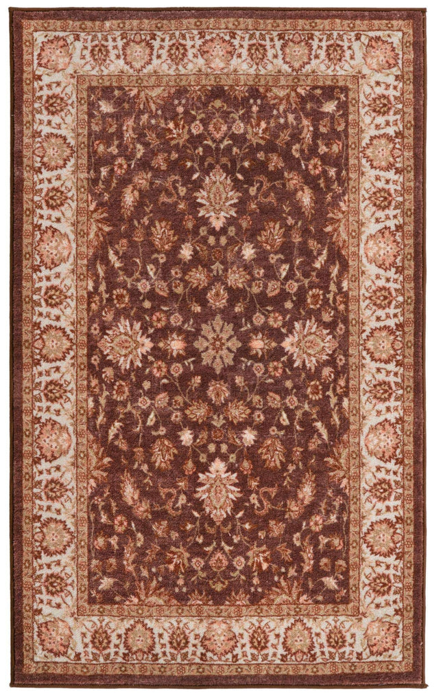 Coffee Brown 3' 3 x 5' 3 Medina Washable Rectangle Rug