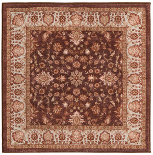 Coffee Brown 3' 3 x 3' 3 Medina Washable Square Rug