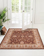 Coffee Brown 5' 3 x 5' 3 Medina Washable Square Rug