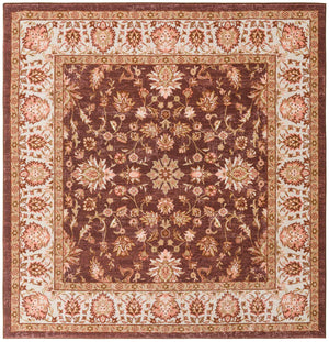 Coffee Brown 8' x 8' Medina Washable Square Rug