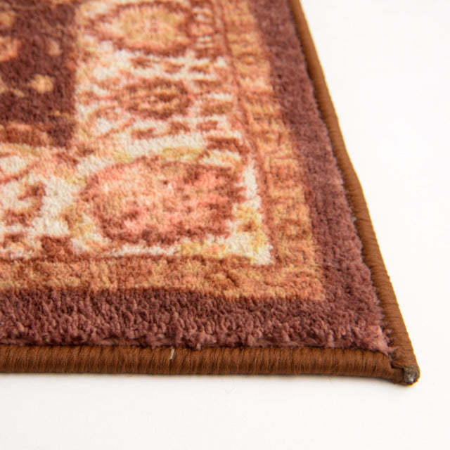 Coffee Brown 2' 2 x 6' Medina Washable Runner Rug