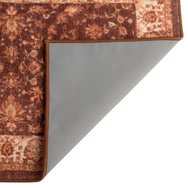 Coffee Brown 2' 2 x 6' Medina Washable Runner Rug