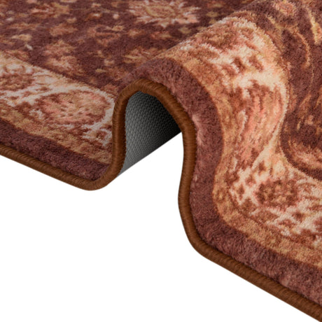 Washable Coffee Brown 2' 2 x 6' Medina Runner Area Rug Easy to Clean Stain Resistant & Durable Polyester Classic Carpet for Home Decor & Design for Sale at Rug Engine