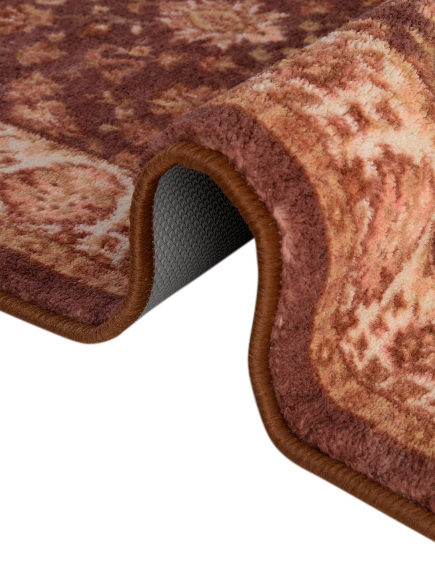 Washable Coffee Brown 2' 2 x 10' Medina Runner Area Rug Easy to Clean Stain Resistant & Durable Polyester Classic Carpet for Home Decor & Design for Sale at Rug Engine